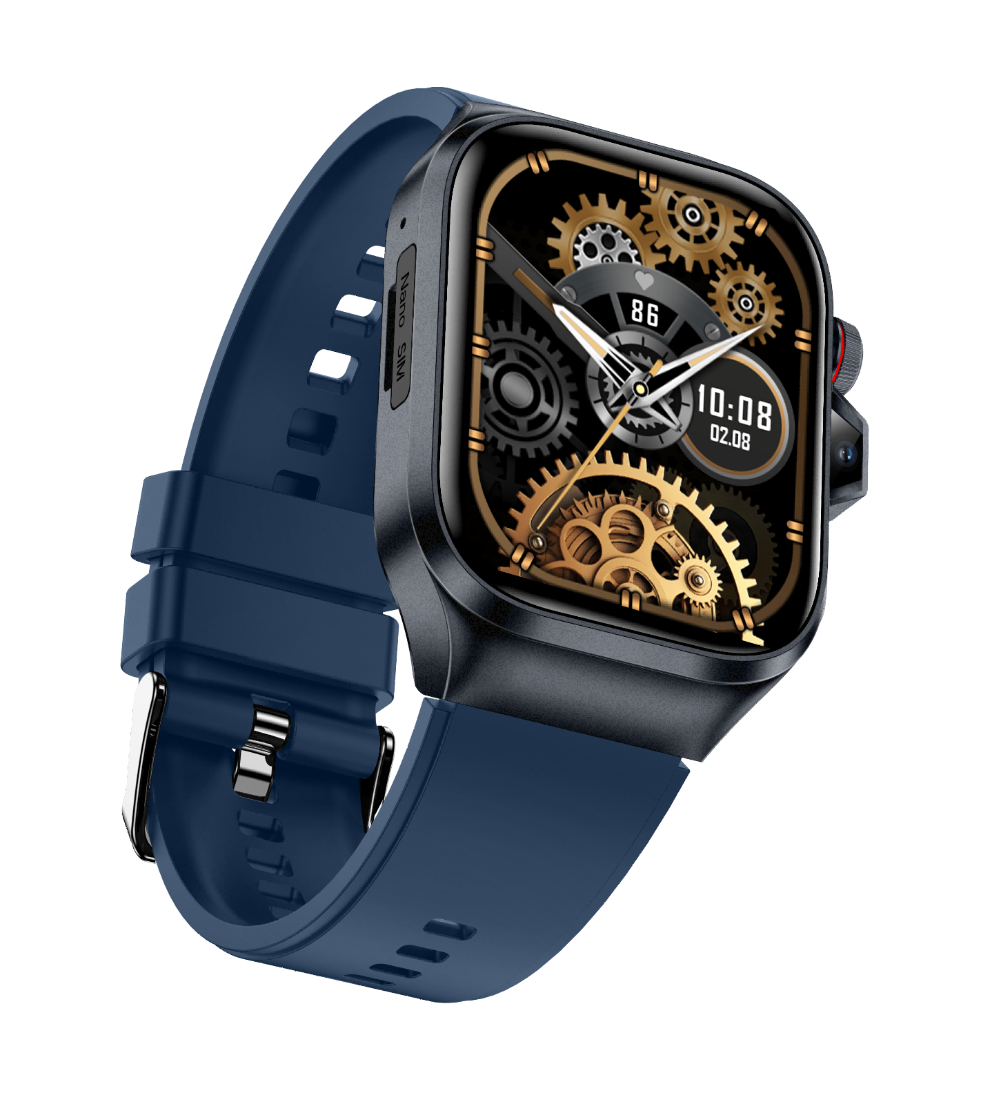 2.04" AMOLED 4G-SIM Smartwatch | HD Dual-Cam, GPS, Face-ID, SOS, WiFi, SeTracker