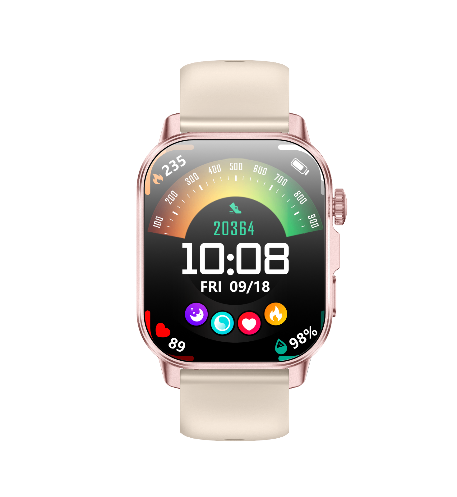 GPS Outdoor Watch 5-Satellite Nav | Altimeter Barometer Compass | 1ATM/IP68 128 Sport Modes | SpO2 BP HR | AI Dial Voice